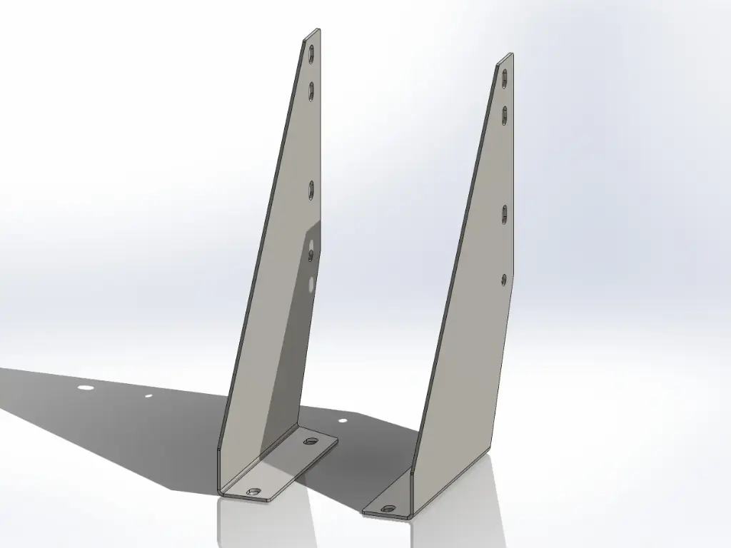 [SLI003786] Kenworth Bottom Step Mounting Brackets - New Style 7.5" | Aluminum (Full Set)