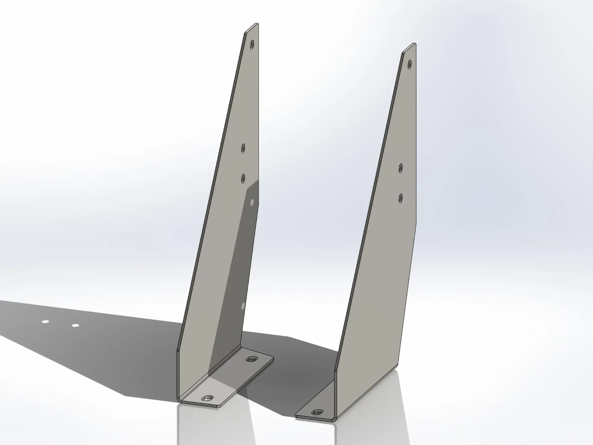 Kenworth Bottom Step Mounting Brackets - New Style DPF 7.5" | Aluminum
