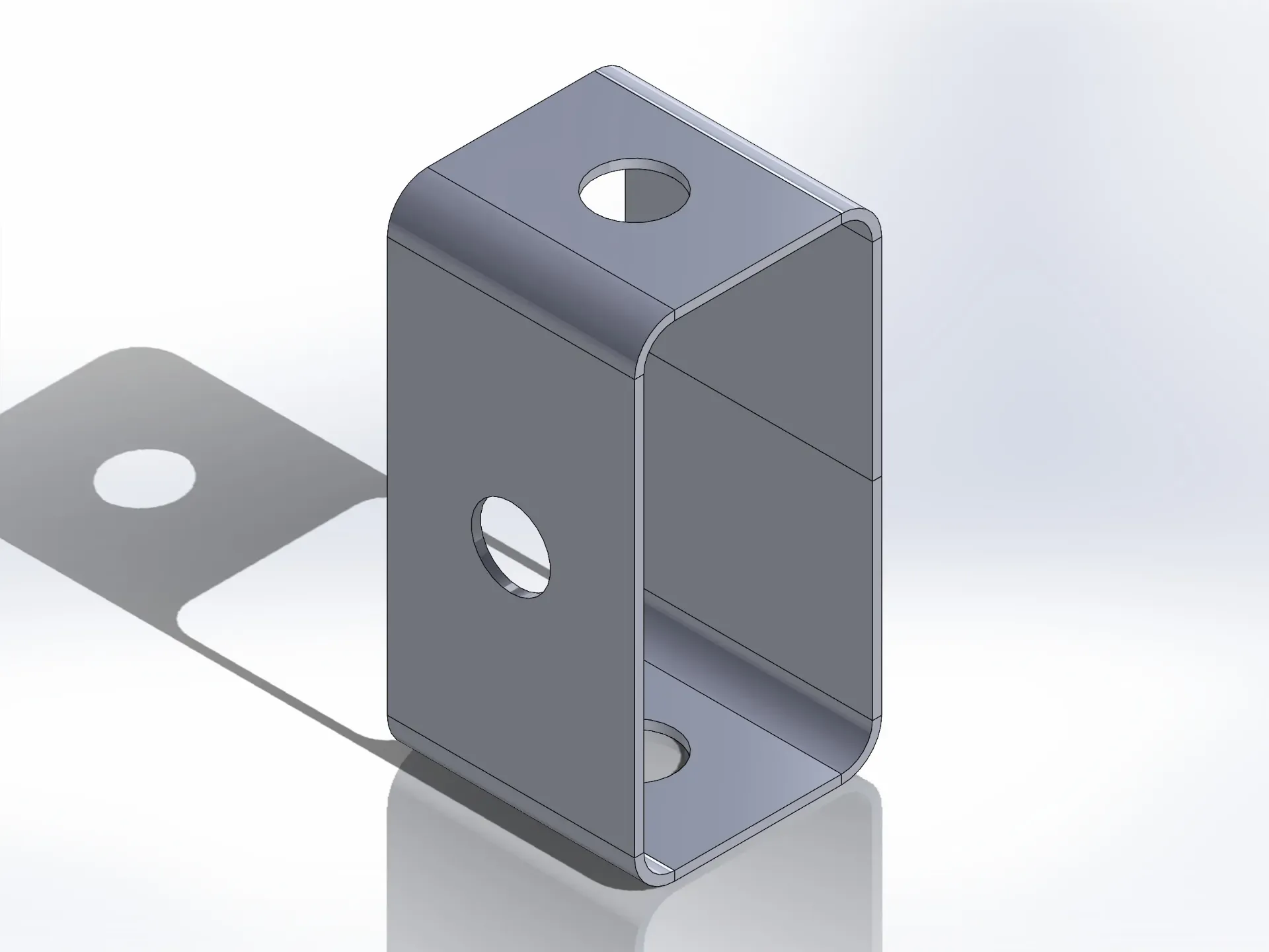 [SLI003962] Mirror Light Mounting Brackets - 4" x 2" x 2" x 0.0750" Rectangular Tube