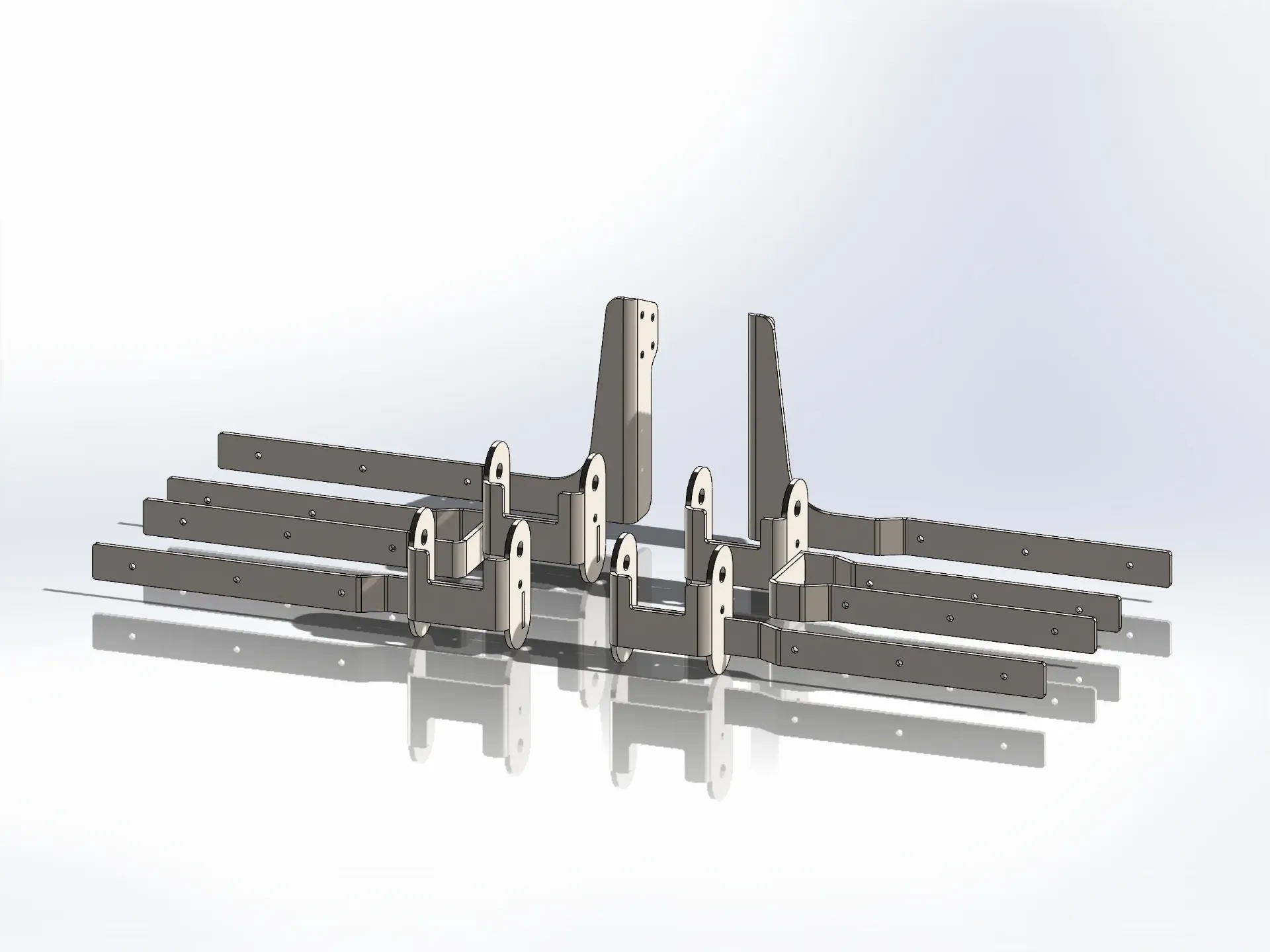 Fender Brackets - Blind Mount for Single Axle Poly Fenders | Old Low Air Leaf Suspension | Stainless Steel