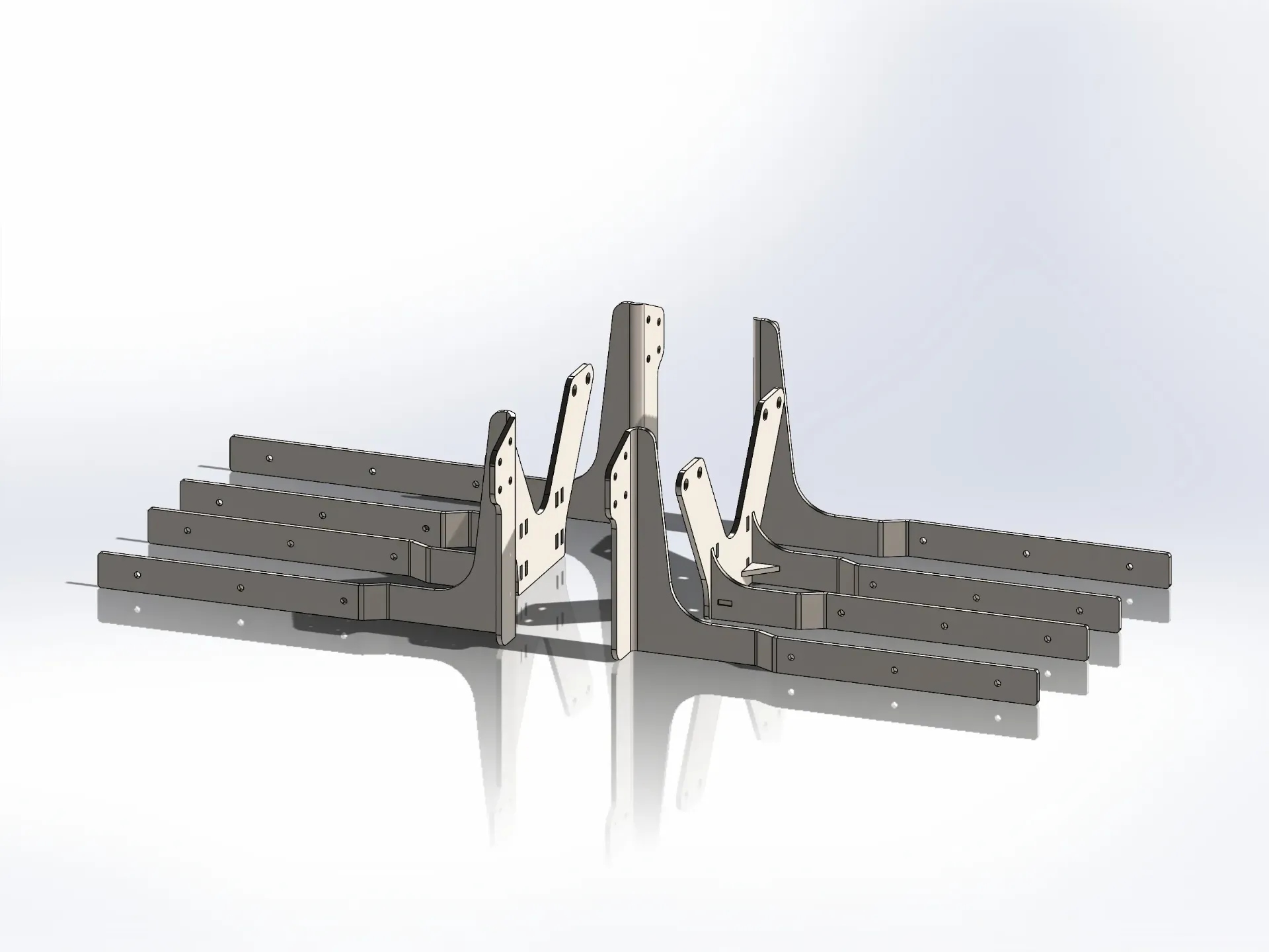 Fender Brackets - Blind Mount for Single Axle Poly Fenders | Air Glide Suspension | Stainless Steel
