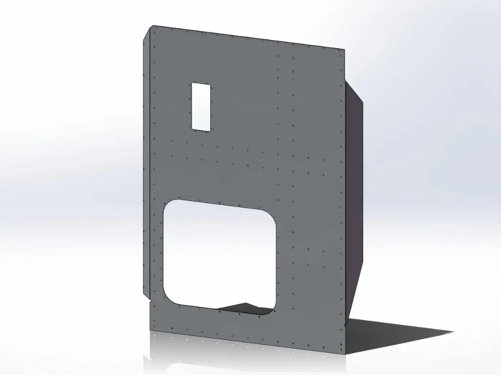 [SLI000083] Peterbilt Old Style 379 Sleeper Panels - Passengers Side, 48" (58"), Flat Top (Door and Vent)