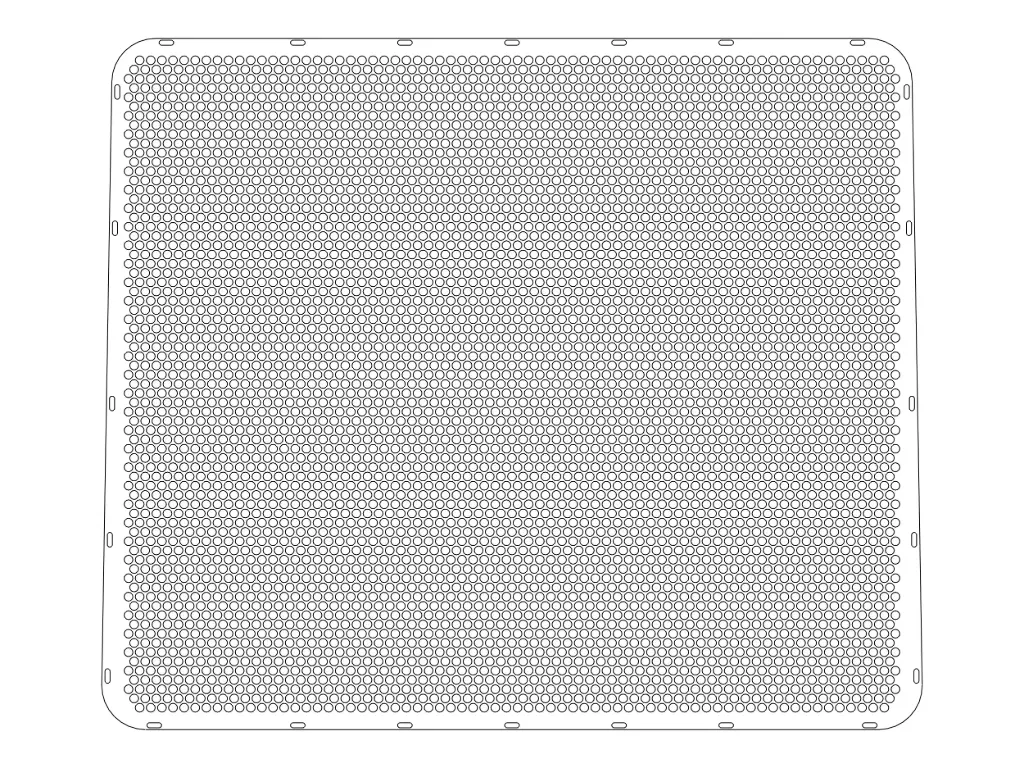 [SLI000694] Peterbilt 379 Long Hood Punched Grills (Circle, 16g)