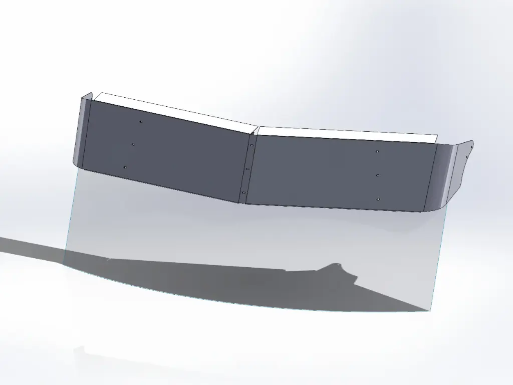 Kenworth T680/T880/W990 Flat Top Visors - Factory Mounts