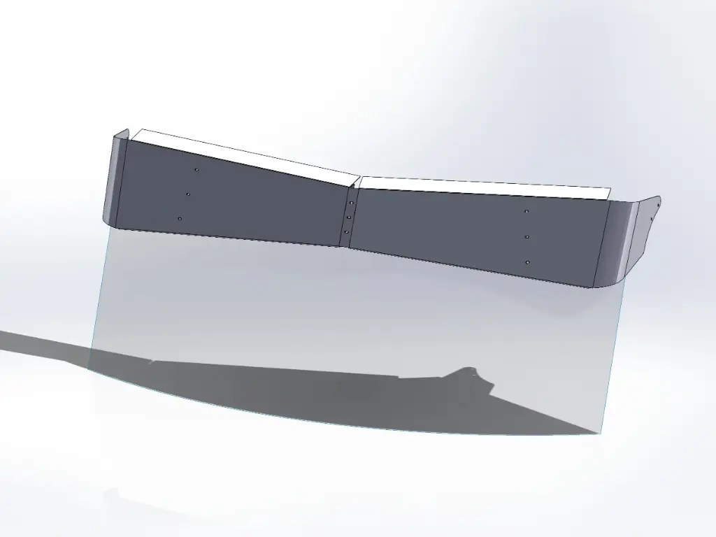 Kenworth T680/T880/W990 Flat Top Visors - Factory Mounts