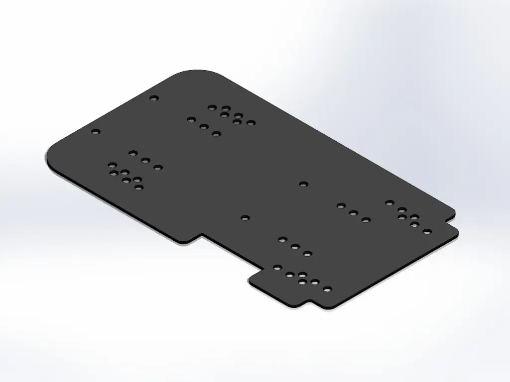 [SLI001108] Seat Adapter Relocator Base - Mild Steel | Powder Coated Black