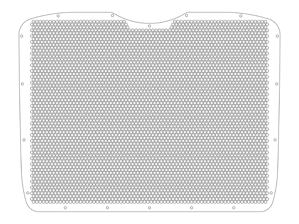 [SLI001115] Peterbilt 386 Punched Grills (Circle, 16g)