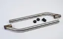 Fender Brackets, Offset Tri-Axle Pipes - Stainless Steel