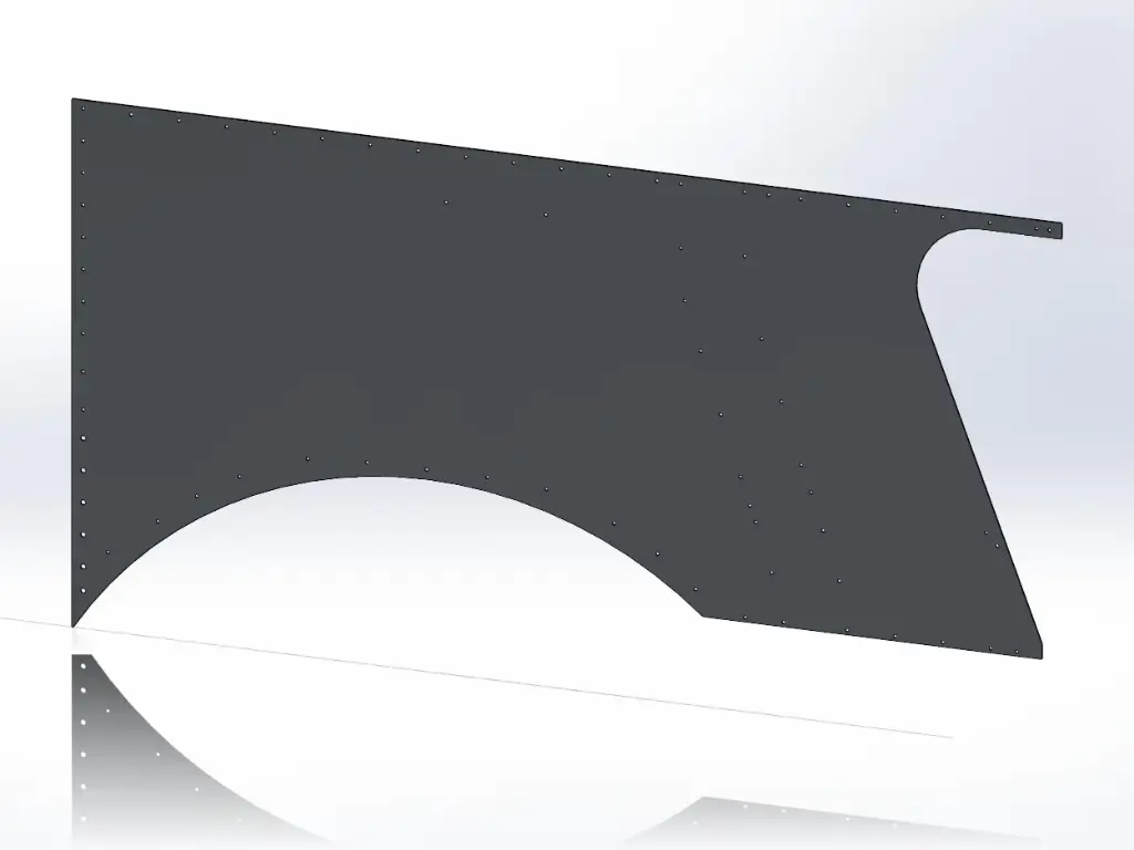 [SLI000247] Peterbilt 359 Side Hood Panels - Long Hood (Drivers Side)