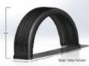 Single Axle Poly Fenders - Steer Axle