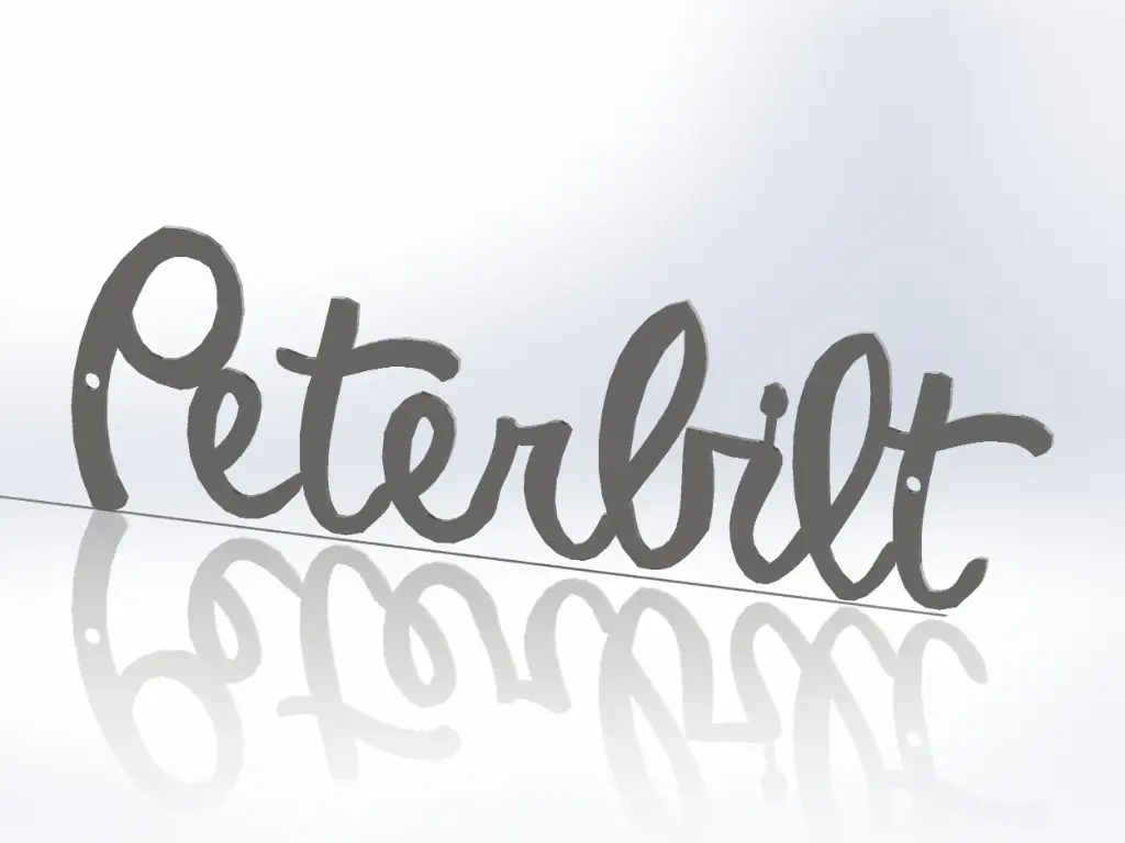 [SLI001515] Peterbilt Hood Emblems - Old Style Font