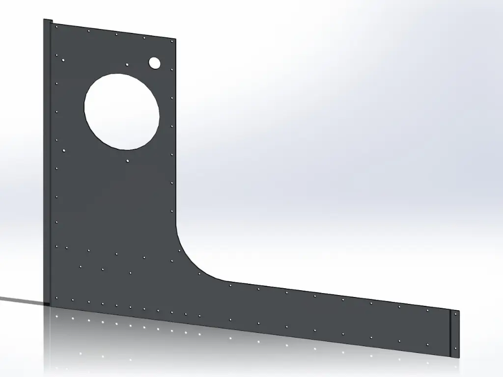 [SLI000041] Peterbilt Cab Cowl Panels - Cab Mount Mirrors, Air Intake Only, Drivers Side