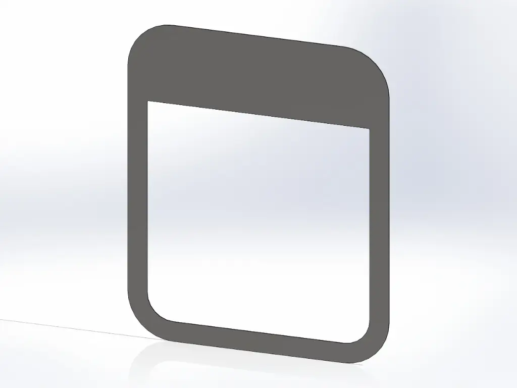 [SLI002012] Kenworth Sleeper Bottom Window Surround and Visors - Paintable Aluminum (3")