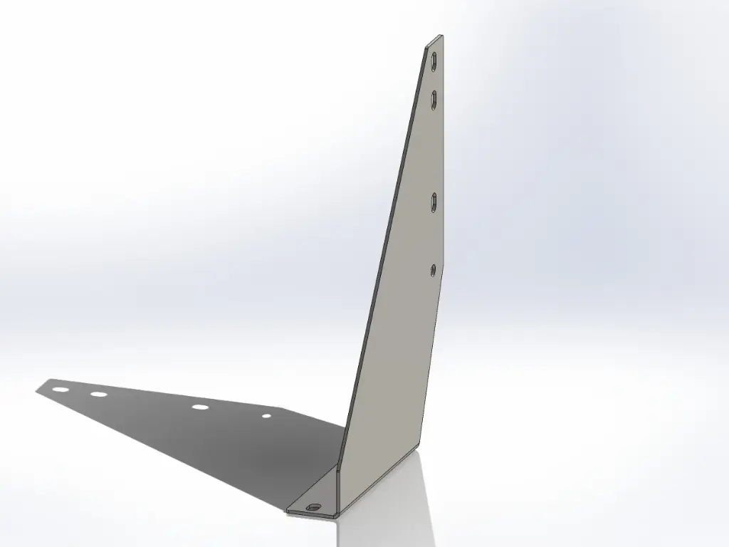 Kenworth Bottom Step Mounting Brackets - New Style 7.5" | Mirror Stainless