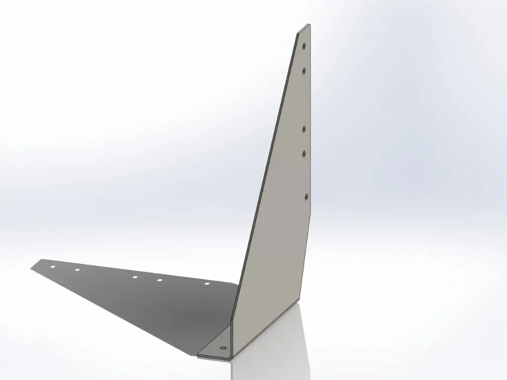 Kenworth Bottom Step Mounting Brackets - Old Style 9.5" | Mirror Stainless