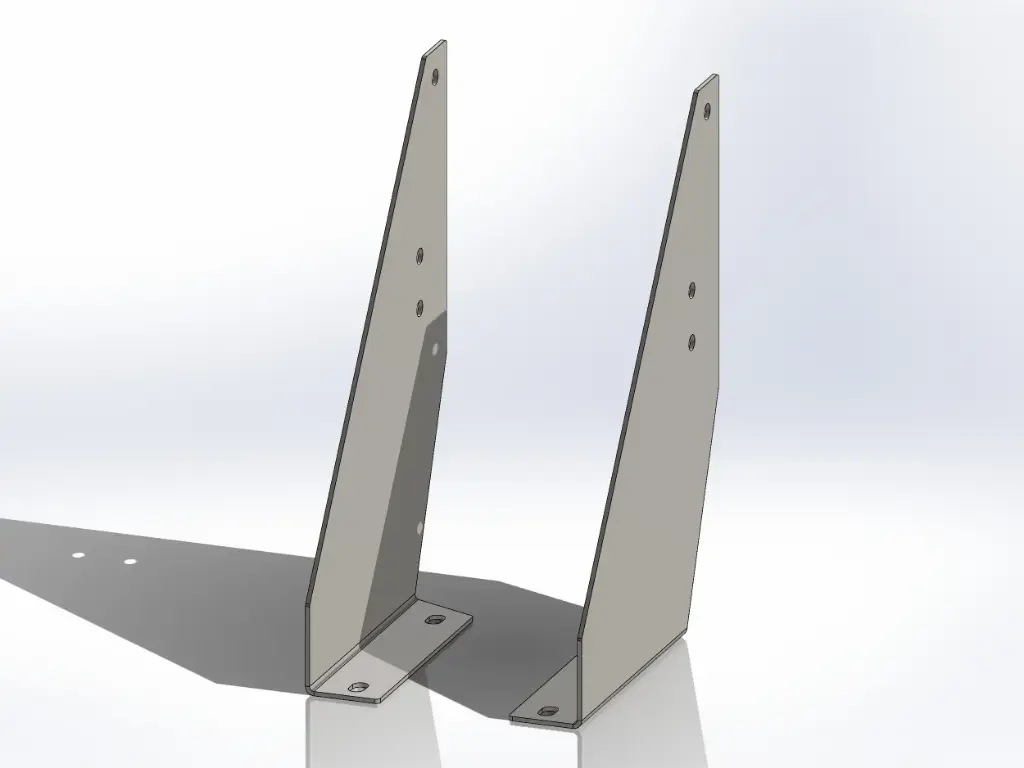 [SLI002219] Kenworth Bottom Step Mounting Brackets - New Style DPF 7.5" | Mirror Stainless (Full Set)