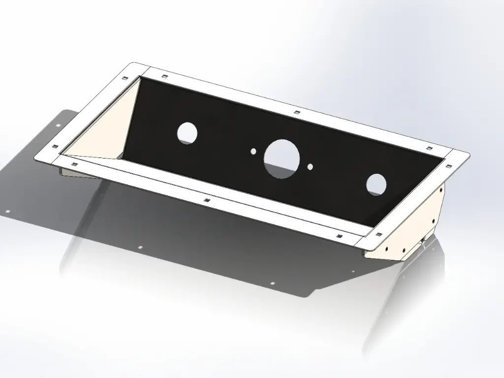 [SLI002325] Inset Airline Box - 18" x 10" | Mirror Stainless (1 large electric, 2 air, No Light Holes)