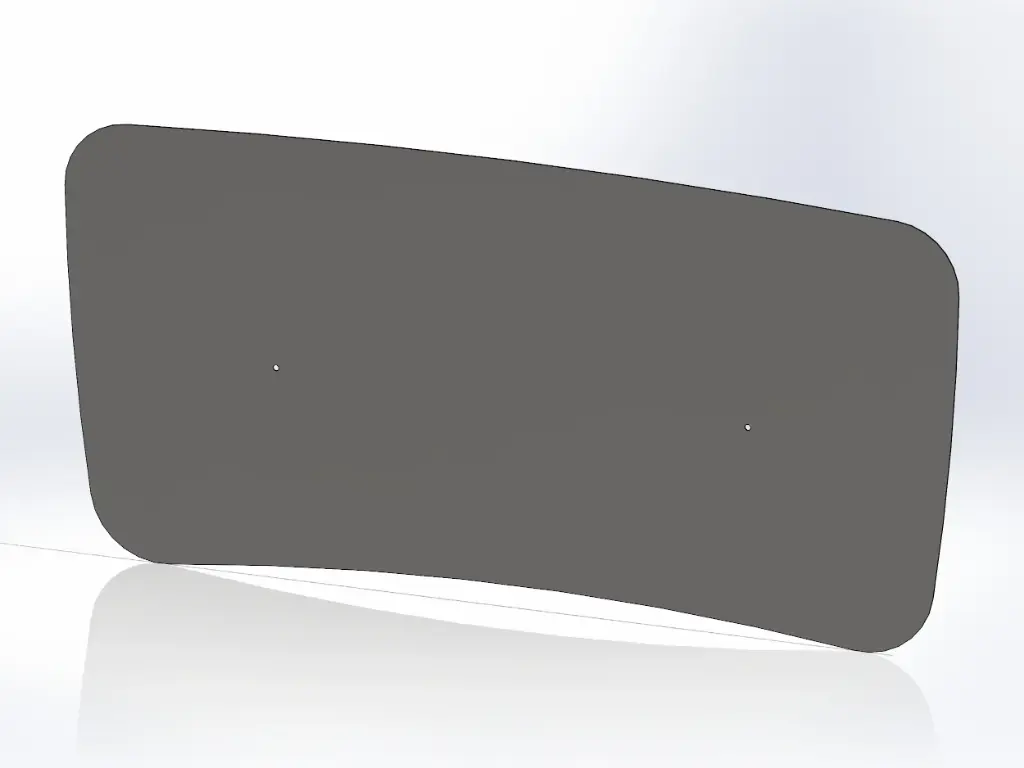 [SLI001519] Peterbilt Interior Roof Headliner Inserts - Mirror Stainless (No Light Holes)