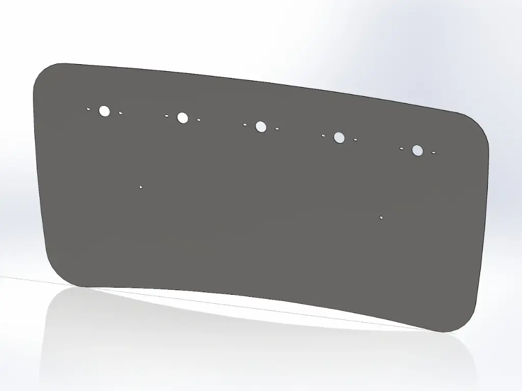 Peterbilt Interior Roof Headliner Inserts - Mirror Stainless