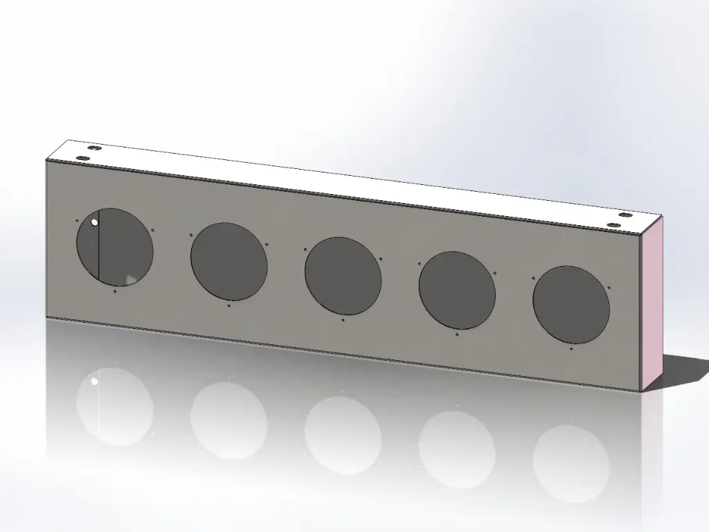 Rear Tail Light Panel Bumper Boxes - 34" x 9" x 3.5"