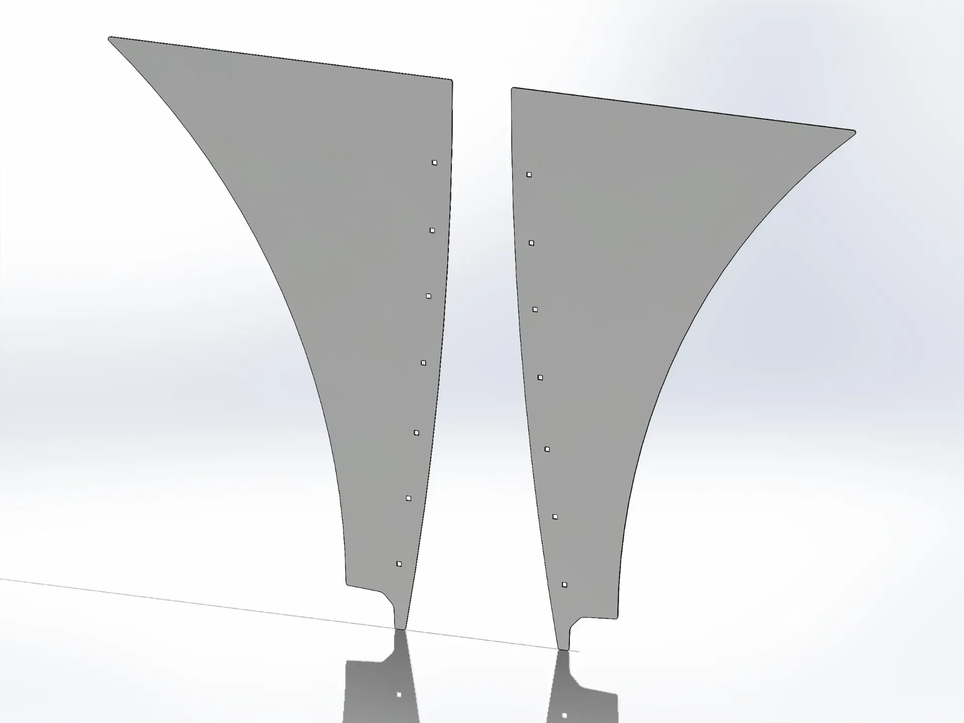 [SLI003151] Peterbilt 388/389 Short Hood Lower Hood Extension Panels