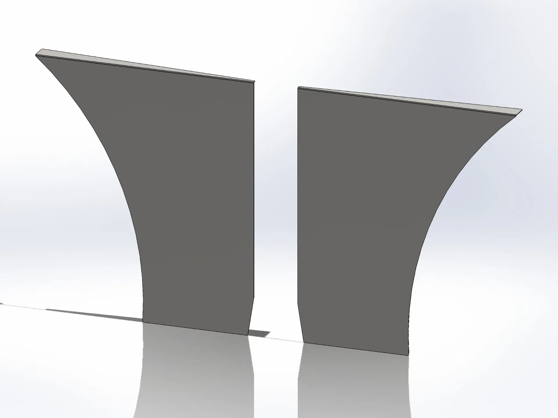 [SLI003154] Peterbilt 379 Long Hood Lower Hood Extension Panels