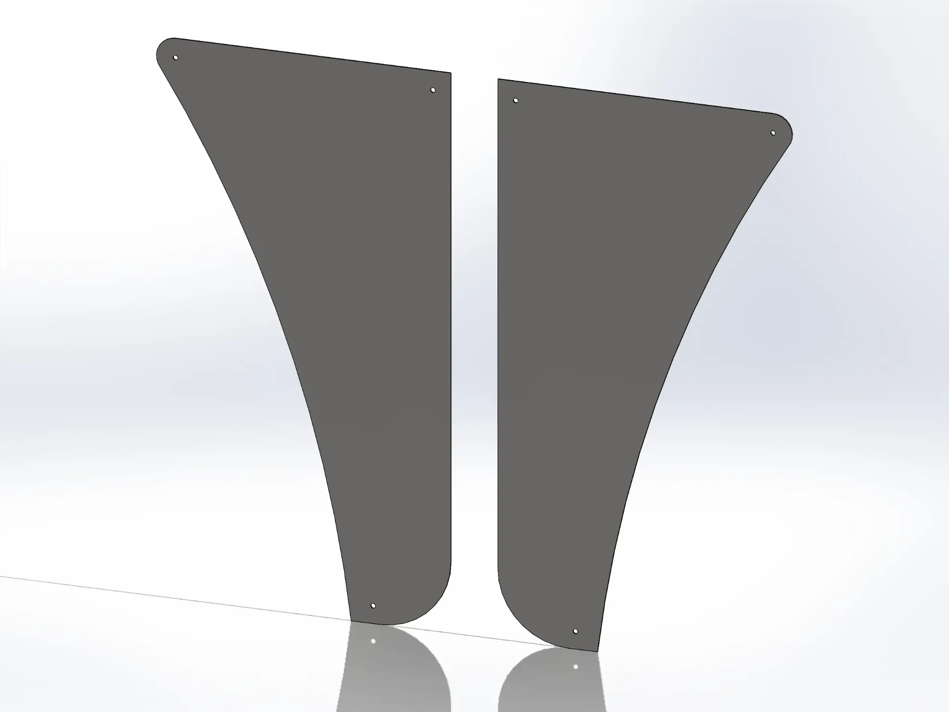 [SLI003408] Kenworth W900 Lower Hood Extension Panels - Mounting Holes