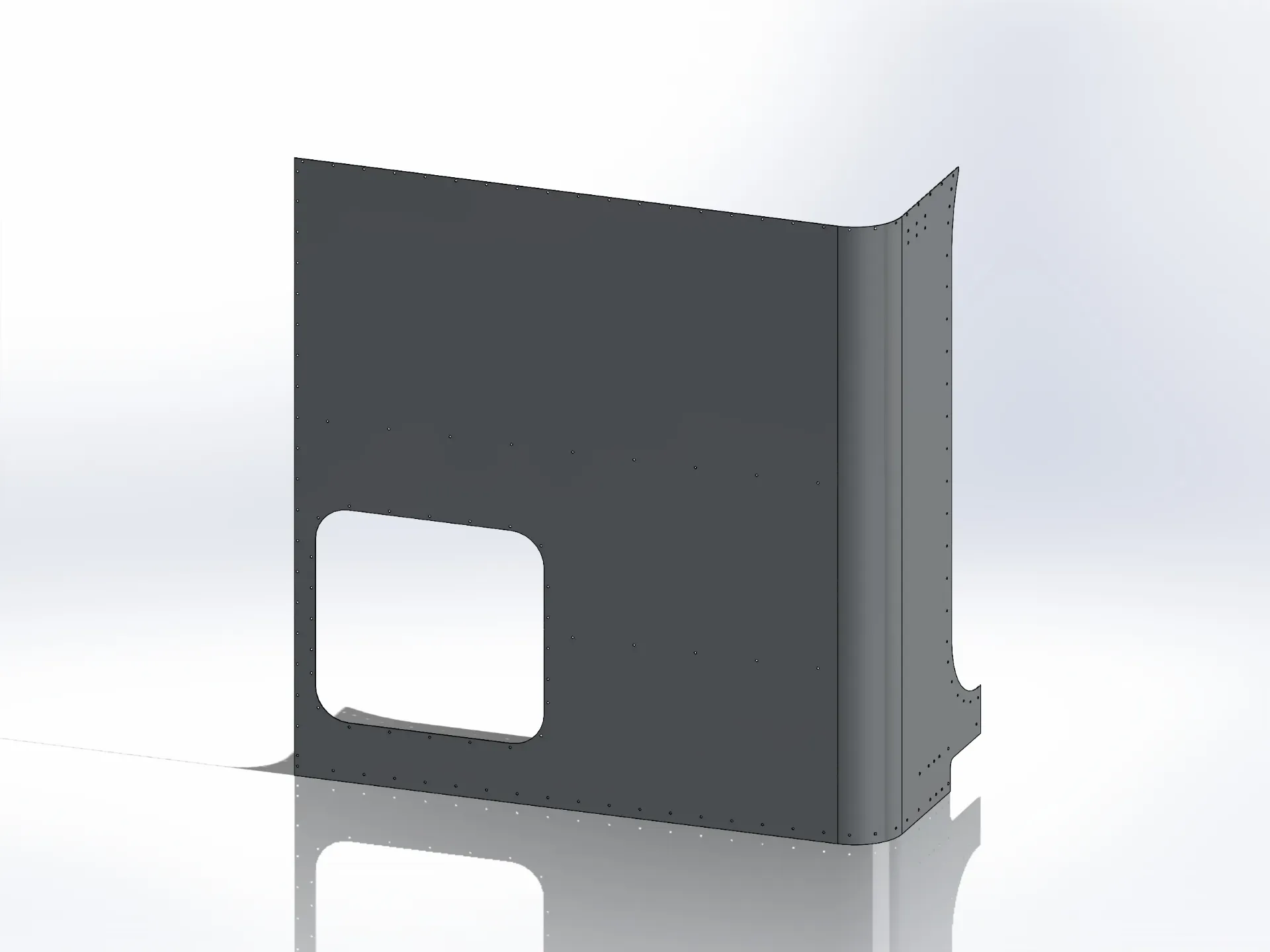 Peterbilt New Style 389 Sleeper Panels - Front Corner Passengers Side, 63" (72"), Ultra Cab